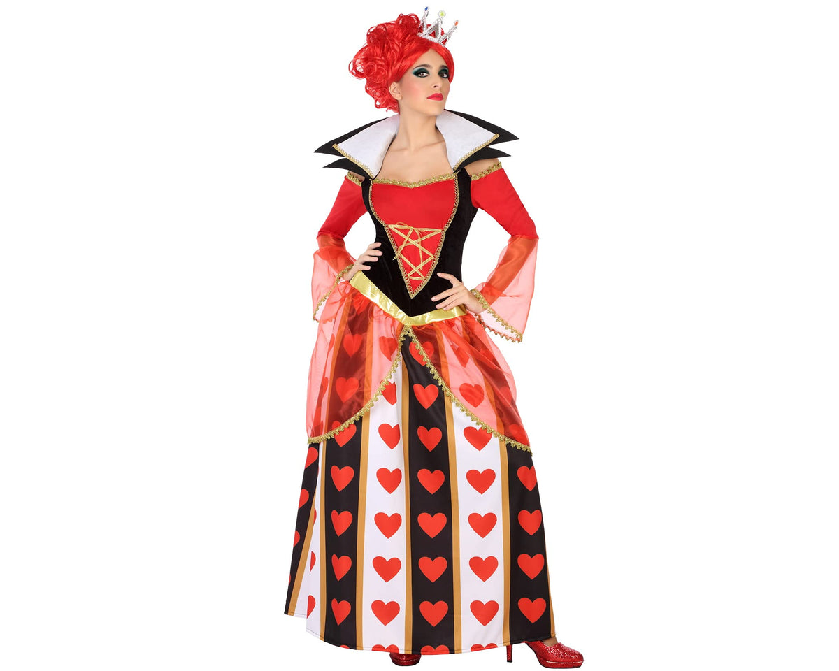 Atosa 54483 Costume Queen of Hearts Woman XS-S Red-Carnival, Women