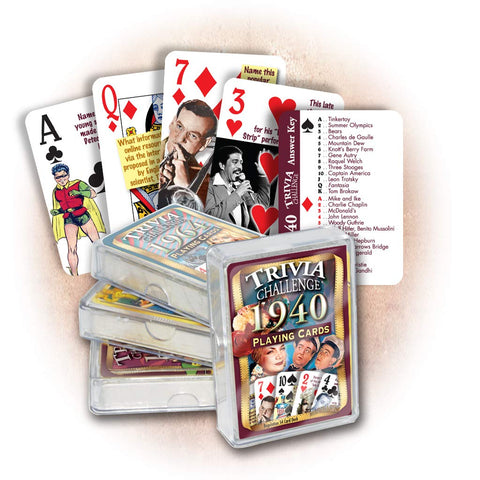 Flickback 1940 Trivia Playing Cards