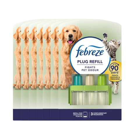 Febreze 3 Volution Air Freshener Plug In Refill 20 ML Spring Awakening, 3 Alternating Scents To Clean Away Odours 7 x 20 ml