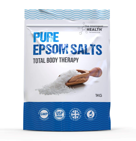The Intelligent Health Epsom Bath Salts - 100% Pure Epsom Salts, Our Magnesium Sulphate Bath Salts are Premium Bath Salts for Men and Women, and Bath Salts for Muscle Soak - Epsom Salts 1kg