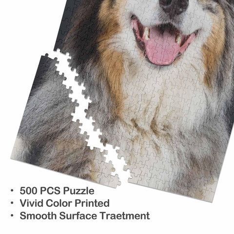 Personalized Puzzles 300/500/1000 Pieces, Custom Jigsaw Puzzle from Photos, Personalized Wooden Puzzle for Family, Adult, Kids, Lovers, Birthday, Valentine's Day, 20.6"x15.1" (Vertical/Horizontal)