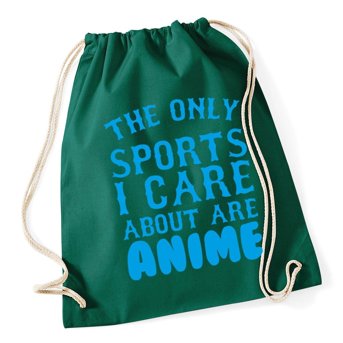 HippoWarehouse The only sports I care about are anime Drawstring Cotton School Gum Kid Bag Sack 37cm x 46cm, 12 litres