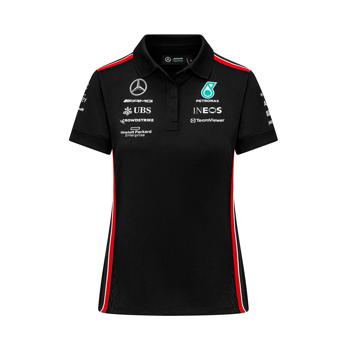 Mercedes AMG Petronas Formula One Team - Womens 2023 Team Polo - Black - Size: XS