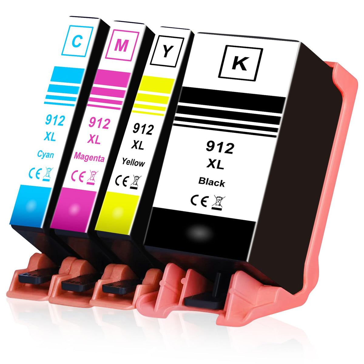 LeciRoba 912xl for hp 912xl ink cartridges multipack and for hp 912 ink cartridges multipack Use with HP OfficeJet Pro 8025/8024/8023/8022 HP OfficeJet 8012/8014/8015/8017 AIO (4-Pack)