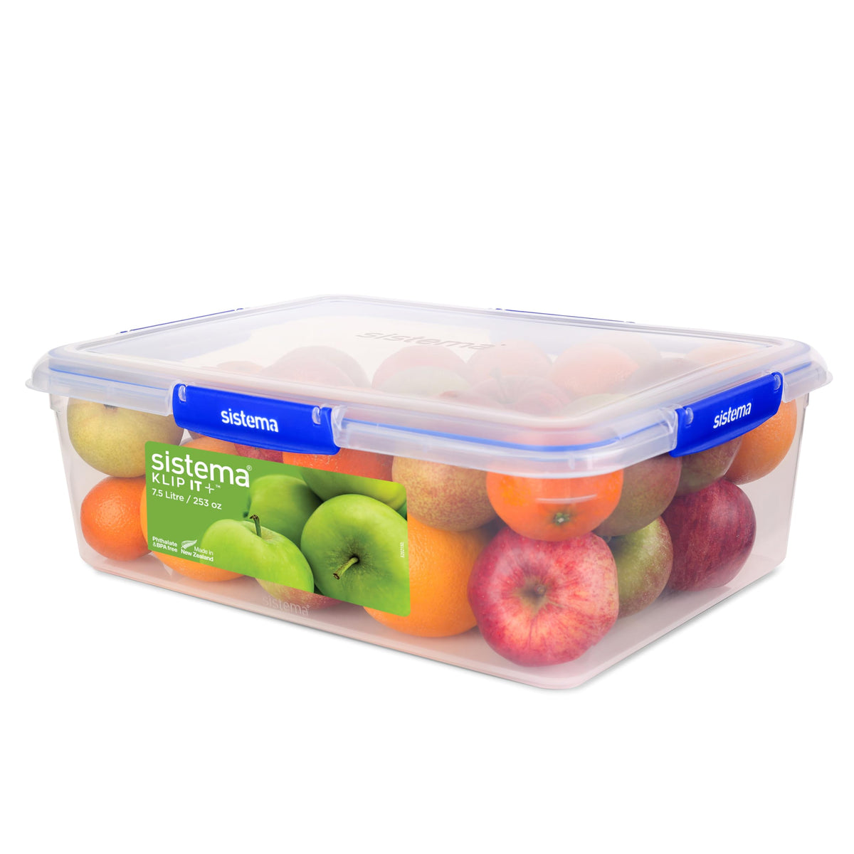 Sistema KLIP IT PLUS Food Storage Containers | 7.5 L Rectangle | Stackable & Airtight Fridge/Freezer Food Box with Lid | BPA-Free Plastic| Recyclable with TerraCycleÃƒÆ’Ã†â€™ÃƒÂ¢Ã¢â€šÂ¬Ã…Â¡ÃƒÆ’Ã¢â‚¬Å¡Ãƒâ€šÃ‚Â®