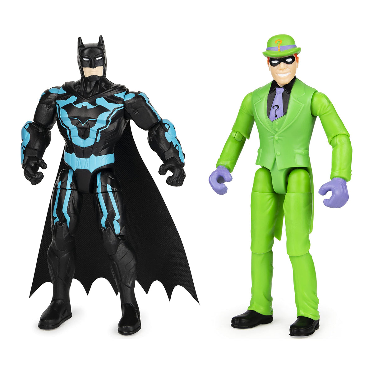 DC Comics Batman 4-inch Batman and The Riddler Action Figures with 6 Mystery Accessories, Kids Toys for Boys Aged 3 and up