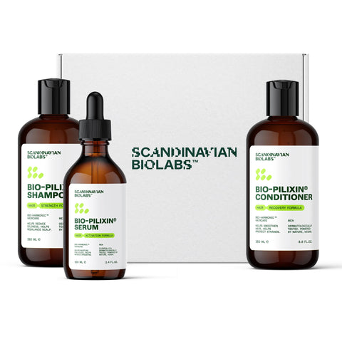 Scandinavian Biolabs Hair Growth Routine for Men - Clinically Tested with Results in 45 Days - Hair Serum for Hair Growth Based on Powerful Ingredients to Reduce Hair Loss (Bio-Pilixin)