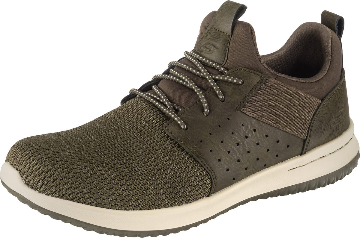 Skechers Men's Classic Fit-Delson-Camden Sneaker,olive,8 M US