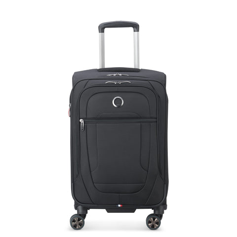 DELSEY PARIS Helium DLX Softside Expandable Luggage with Spinner Wheels, Black, 3-Piece Set (20/25/29), Helium DLX Softside Expandable Luggage with Spinner Wheels