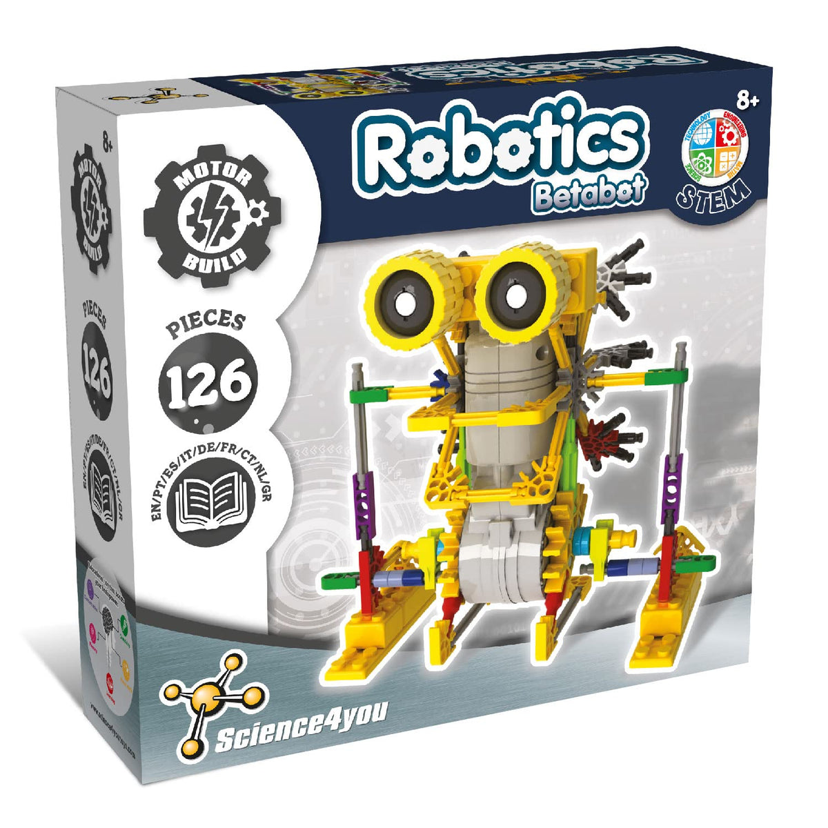 Science4you 1718 Robotics Betabot arti,science4you-robotics Science4you-Betabot Kids 8-14 Build Construction Kit with 126 Pieces, Educational Year Olds, Stem Toys Age 8+, Multi, Regular