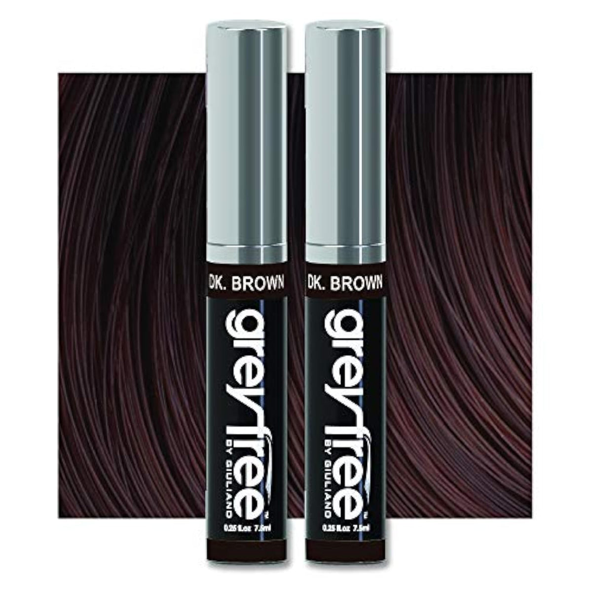 Root touch up, temporary hair color to cover gray hairlines, eyebrows, Mustache & Beards Greyfree 2 PACK (DARK BROWN)