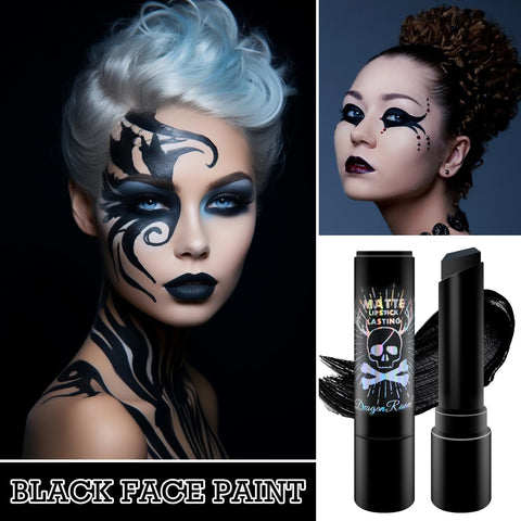 Sports Eye Black Stick,Eye Black Baseball/Softball/Football Accessories,Black Lipstick Cream-Blendable Stick Eye Black Face Body Paint for Sports,Eyeblack Clown SFX Halloween Cosplay Costume Makeup