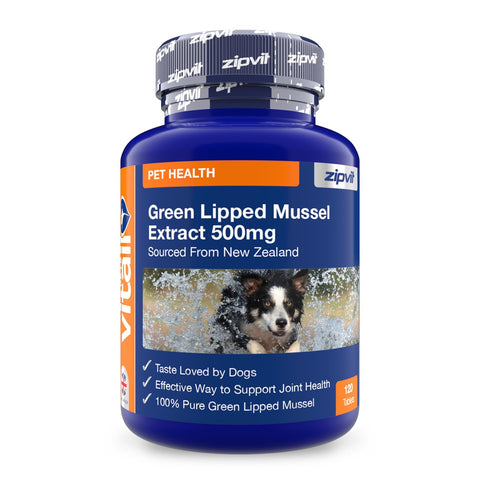 Green Lipped Mussel for Dogs, 500mg. 120 Tablets. Formulated for Your Dogs Health and Vitality.