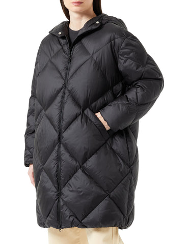Geox Women's W TAHINA Jacket, Black, 40 EU