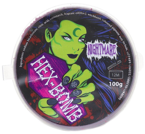 Nightmare hexbomb bathbomb purple