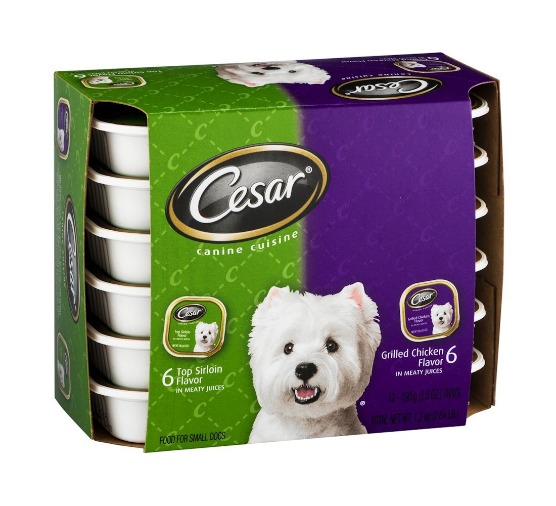 Mars Cesar Canine Cuisine Top Sirloin and Grilled Chicken Food for Small Dogs, 3.06 Pound - 2 per case.