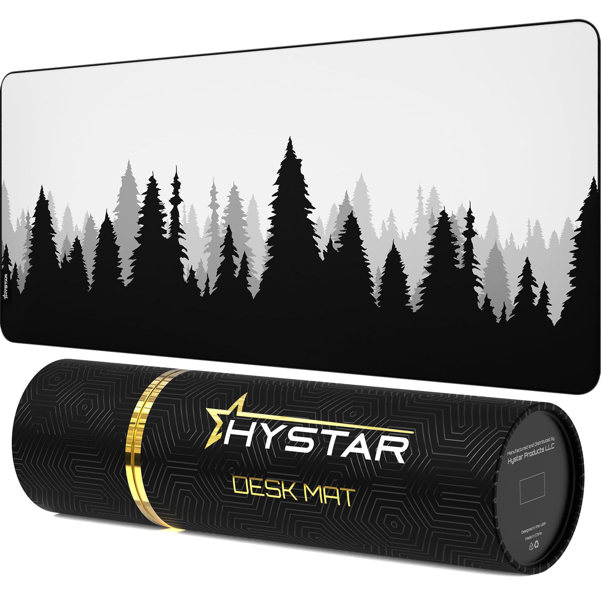 Hystar Extended Gaming Mouse Pad | XXXL 45" x 20" | 5mm Thick, Waterproof Surface, Smooth Polyester Fabric, and Natural Rubber Base | Arctic