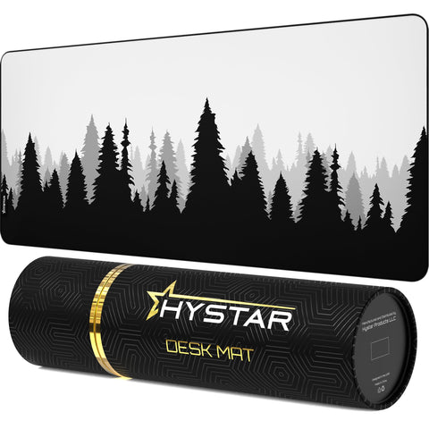 Hystar Extended Gaming Mouse Pad | XXXL 45" x 20" | 5mm Thick, Waterproof Surface, Smooth Polyester Fabric, and Natural Rubber Base | Arctic