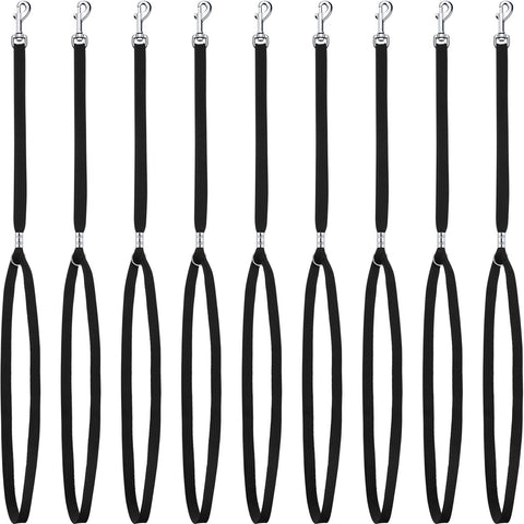 9 Pieces Pet Grooming Loops Nylon Restraint Noose Adjustable Fixed Dog Cat Safety Rope for Pet Grooming Table Bathtub (Black)