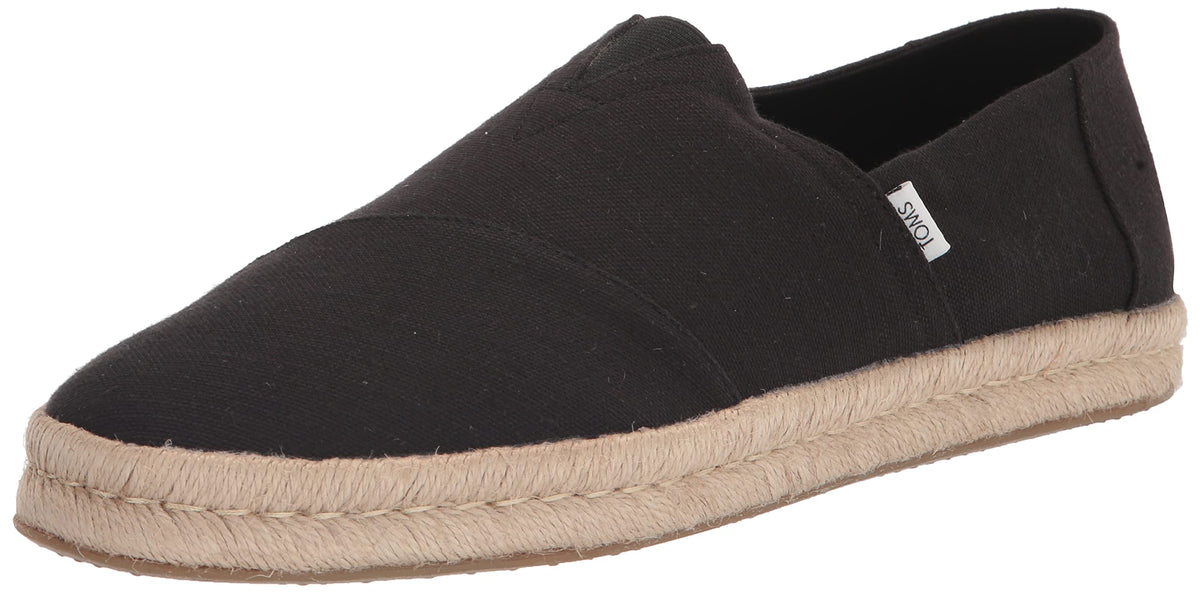 TOMS Men's ALP Rope 2.0 Loafer Flat, Black, 11.5