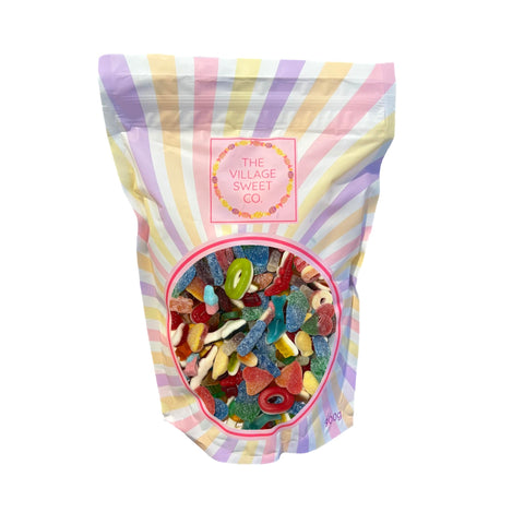 Pick & Mix Sweets 900g Resealable Pouch - Gummy, Jelly, Fizzy, Sour Pick N Mix Candy From The Village Sweet Co.