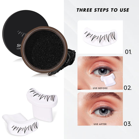 Easilydays Lashes Stamp, Reusable Lower Eyelash Stamps Tool, 2Pcs Eyelash Stamps Tool Lower Eyelash Stamp, Natural Lashes, DIY Lower Lashes Extensions Natural Look for Make Up Beginner (Right+Left)