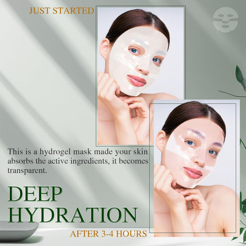 Generic 6PCS Bio Collagen Face Mask, Bio-Collagen Deep Mask, Pure Collagen Films Korean Deep Hydrating Firming Overnight Hydrogel Mask, Improve Moistur, Elasticity and Wrinkle