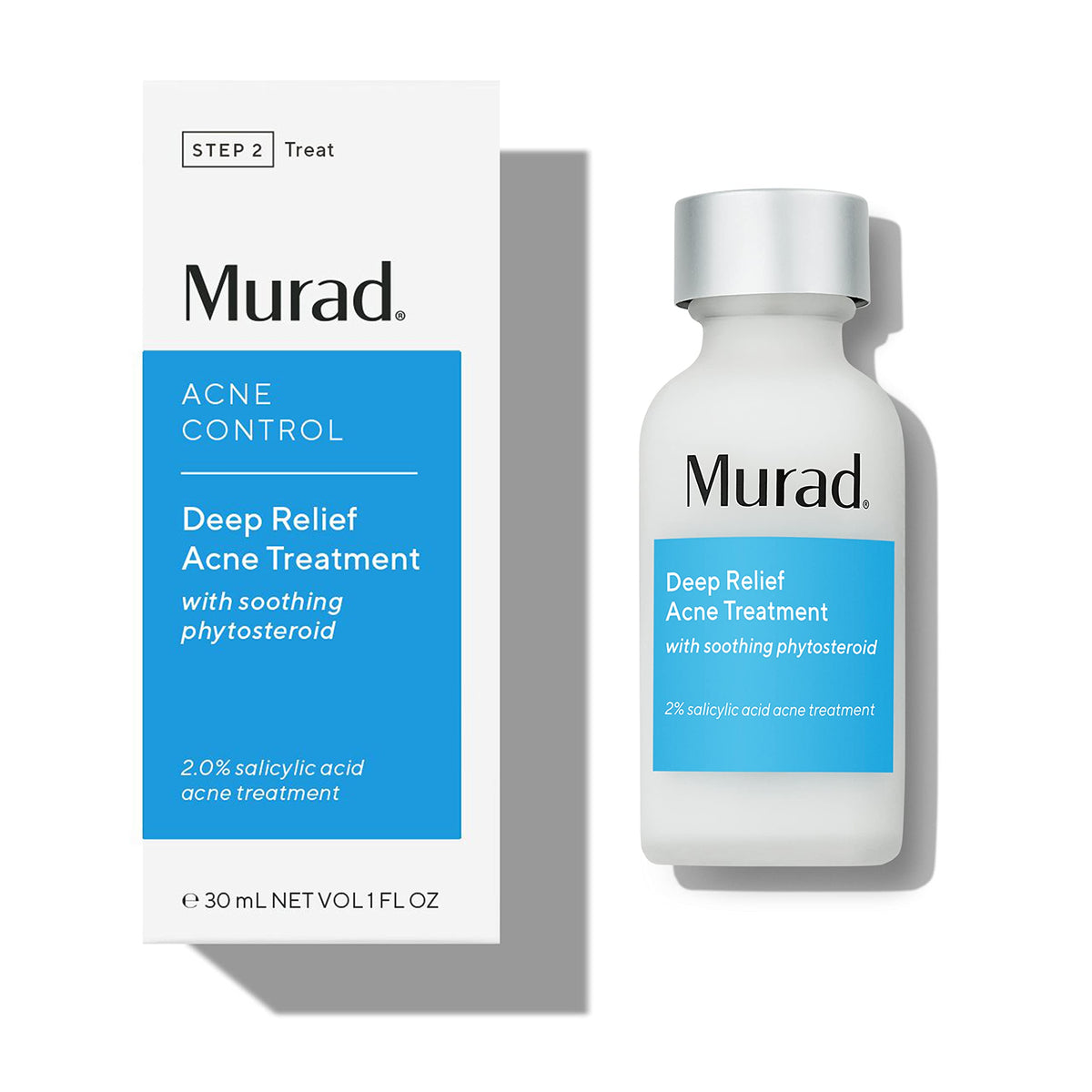 Murad Deep Relief Acne Treatment - Acne Control Max Strength 2% Salicylic Acid, Healing Treatment for Deep, Uncomfortable Cystic Acne, 1 Fl Oz