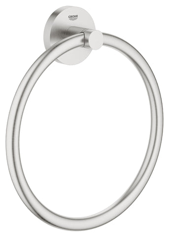 GROHE 40365DC1 Essentials Towel Ring, Super Steel