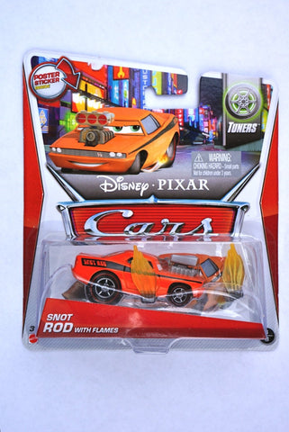 Disney / Pixar CARS Movie 1:55 Die Cast Car MAINLINE Snot Rod with Flames [Tuners 3/8]