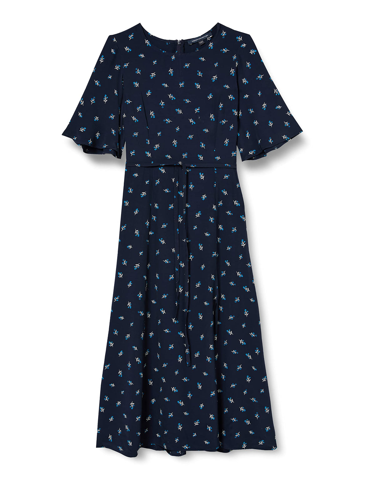 French Connection Women's Cecilia Delphine Midi Dress Casual, Marine, 6