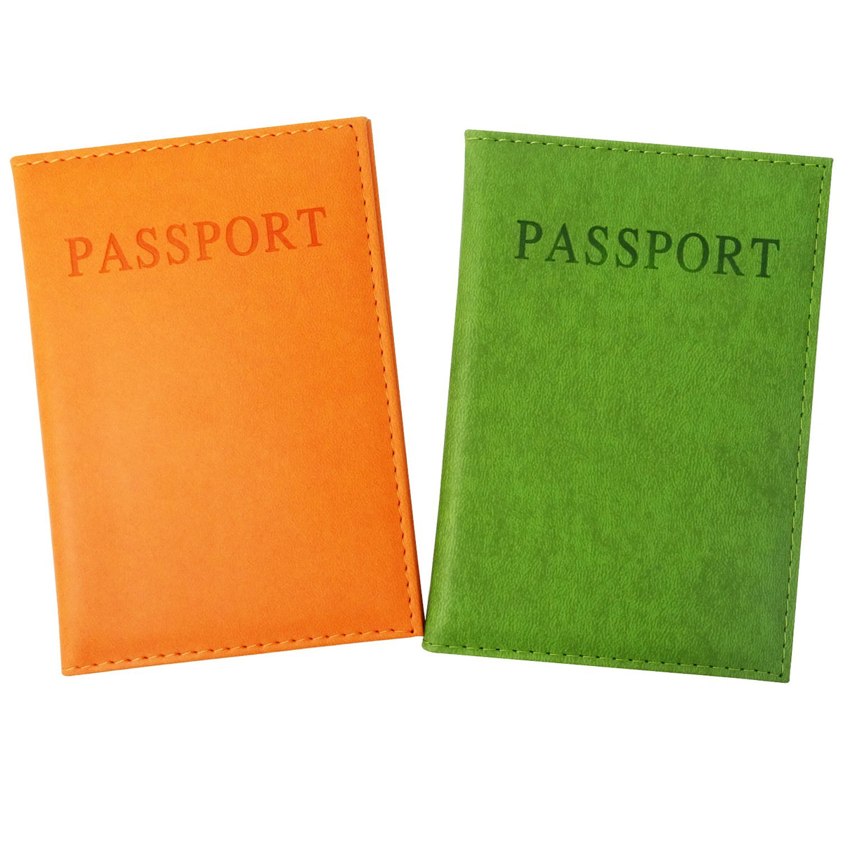 Honbay 2PCS Artificial Leather Passport Holder Cover Passport Case for Men and Women