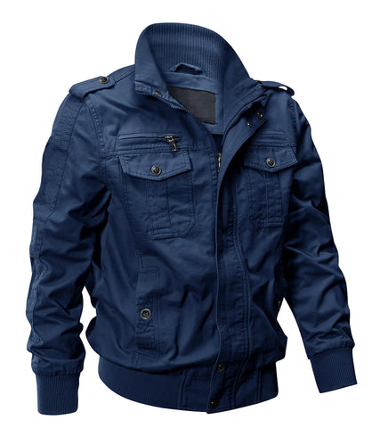 EKLENTSON Army Jacket Men Jackets For Men Military Fall Jacket Men Multi Pockets Jackets Winter Green