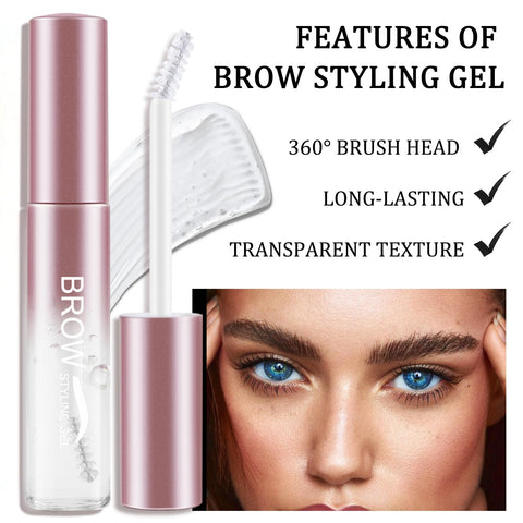 Boobeen Eyebrow Styling Gel, Clear Eyebrow Setting Gel for Shaping, Defining Brows, Waterproof Eyebrow Wax for Long-Lasting Brows