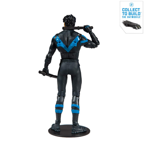 McFarlane Toys DC Multiverse Nightwing: Better Than Batman Action Figure with Build-A Rebirth Batmobile (Piece 2)