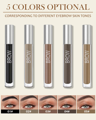 Waterproof Tinted Brow Gel- Auburn Tinted Thickening Eyebrow Gel, Brow Fast Sculpt Volumizing Eyebrow Glue, Long-Lasting Transfer-Proof Eyebrow Mascara Makeup, with Brow Razor & Brush (0.106 Oz)-05#