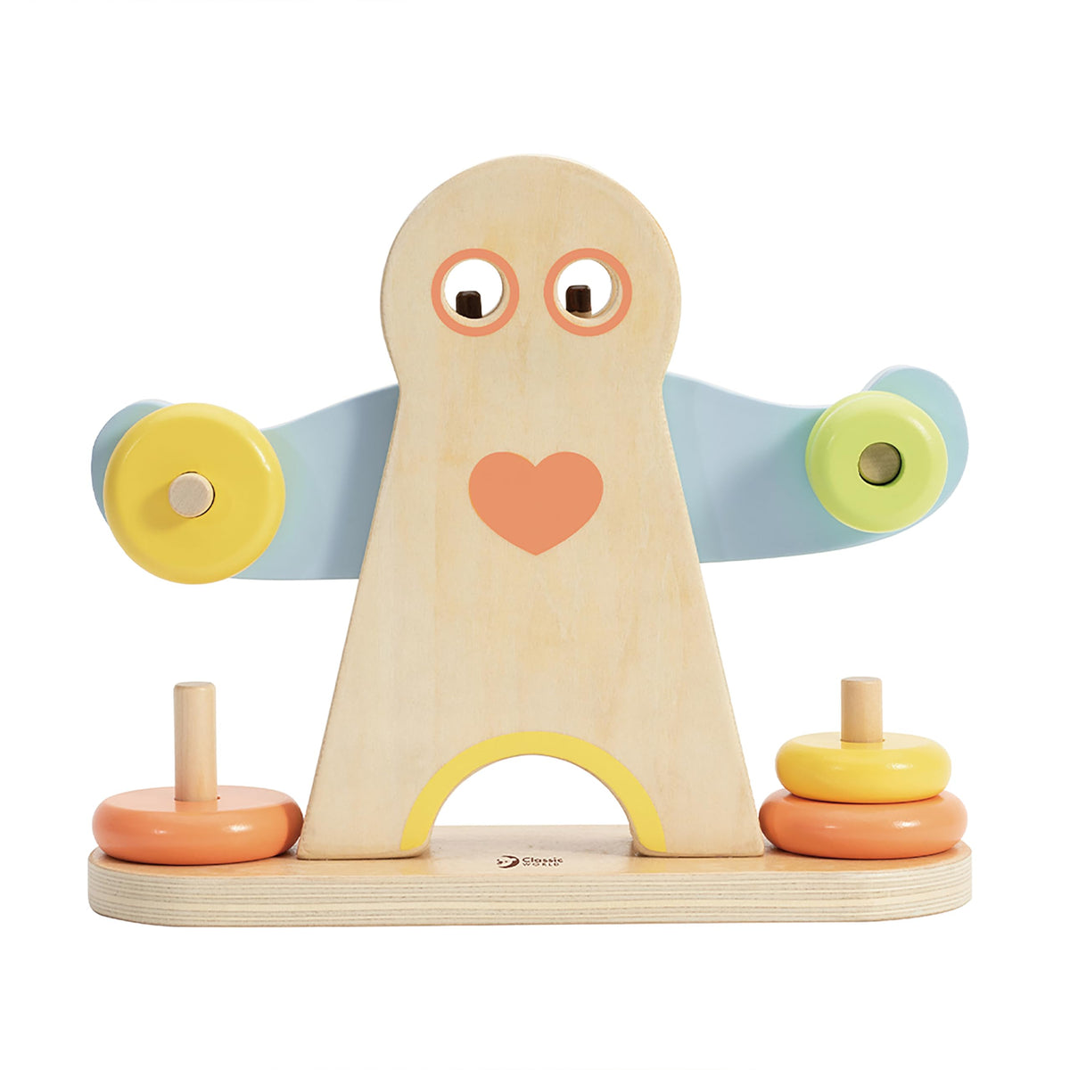 Classic World - Hercules Wooden Weightlifting Stacking Learning Game | Educational Learning Balancing Game for Kids 3 Years +