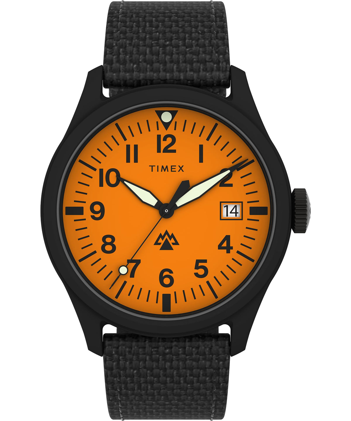 Timex Men's Expedition North Traprock 43mm Watch - Brown Strap Orange Dial Brown Case