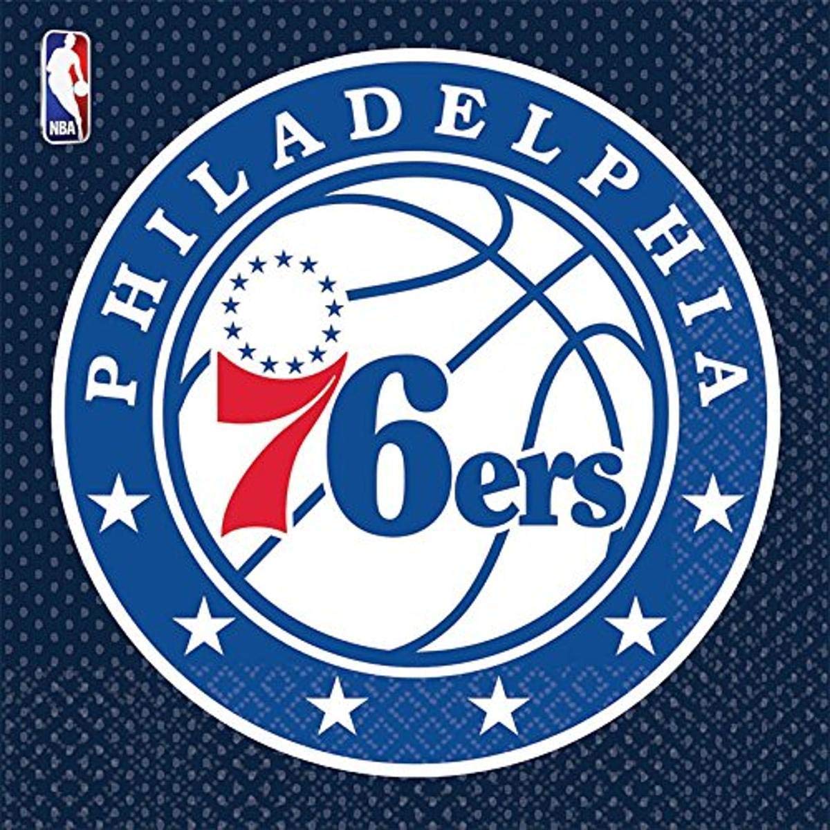 "Philadelphia 76'ers" Luncheon Napkins, 6.5" (Pack of 16) - Perfect for Game Day Celebrations & True Fan Gatherings
