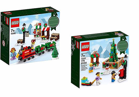2 Christmas Sets: Lego 40262 Christmas Train Ride & 40263 Christmas Town Square