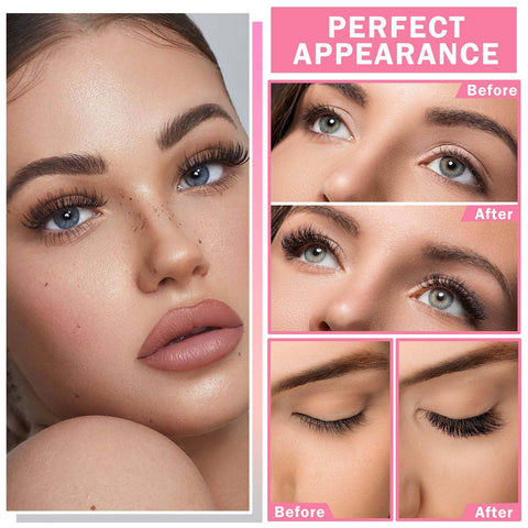 Reusable Self Adhesive Eyelashes Natural Look Lash Buddy Self-Adhesive Eyelashes,Easy to Put on No Glue False Eyelashes (Pack of 2 Pairs)