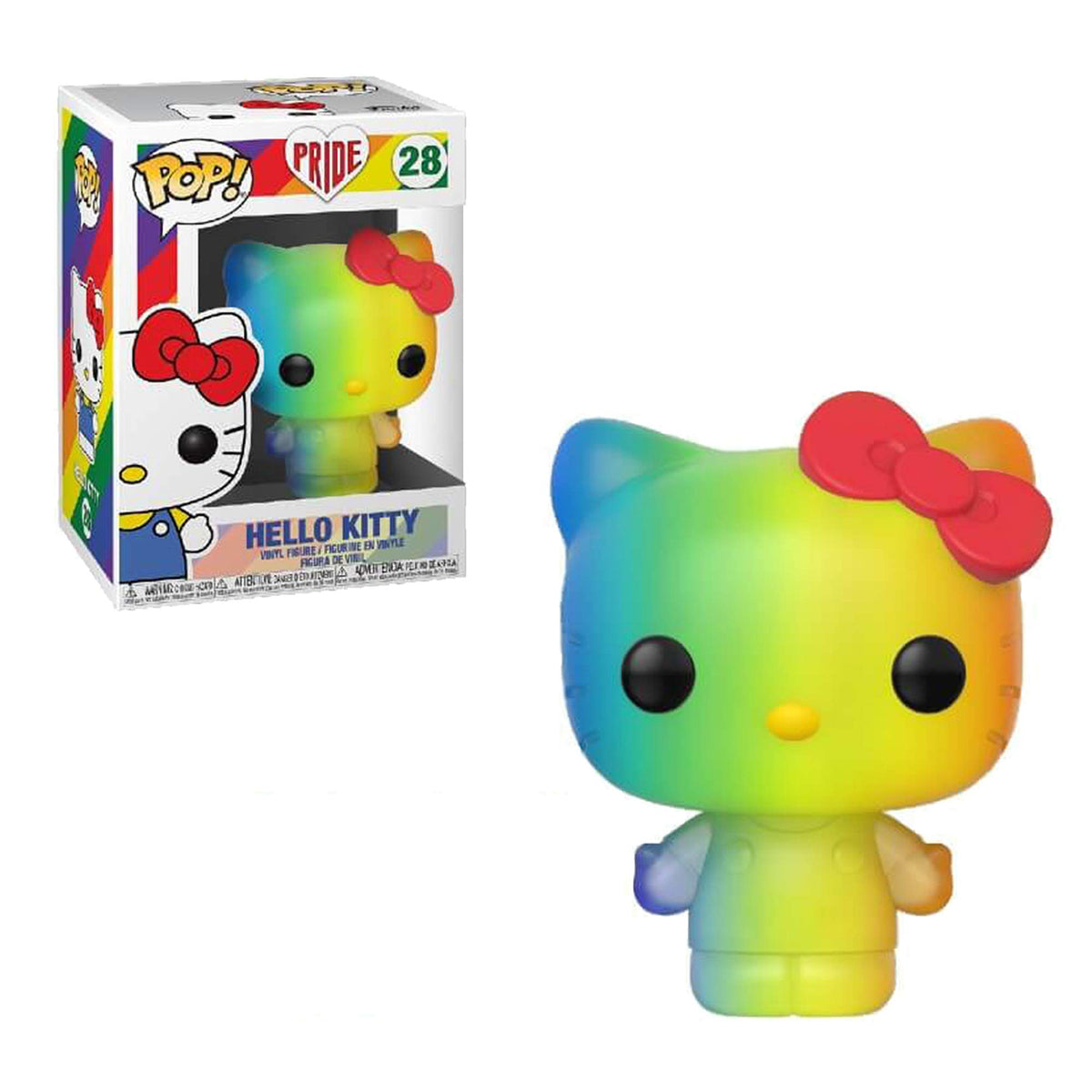 Funko Pop! Sanrio: Pride 2020 - Hello Kitty (Rainbow), Multicolor, 3.75 inches