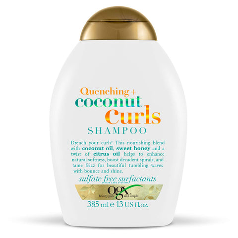 OGX Coconut Shampoo for Curly Hair 385 ml Sulfate Free Surfactants (Packing may vary)
