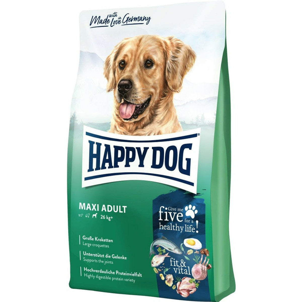 Happy Dog Maxi Adult, 4 kg, Brown