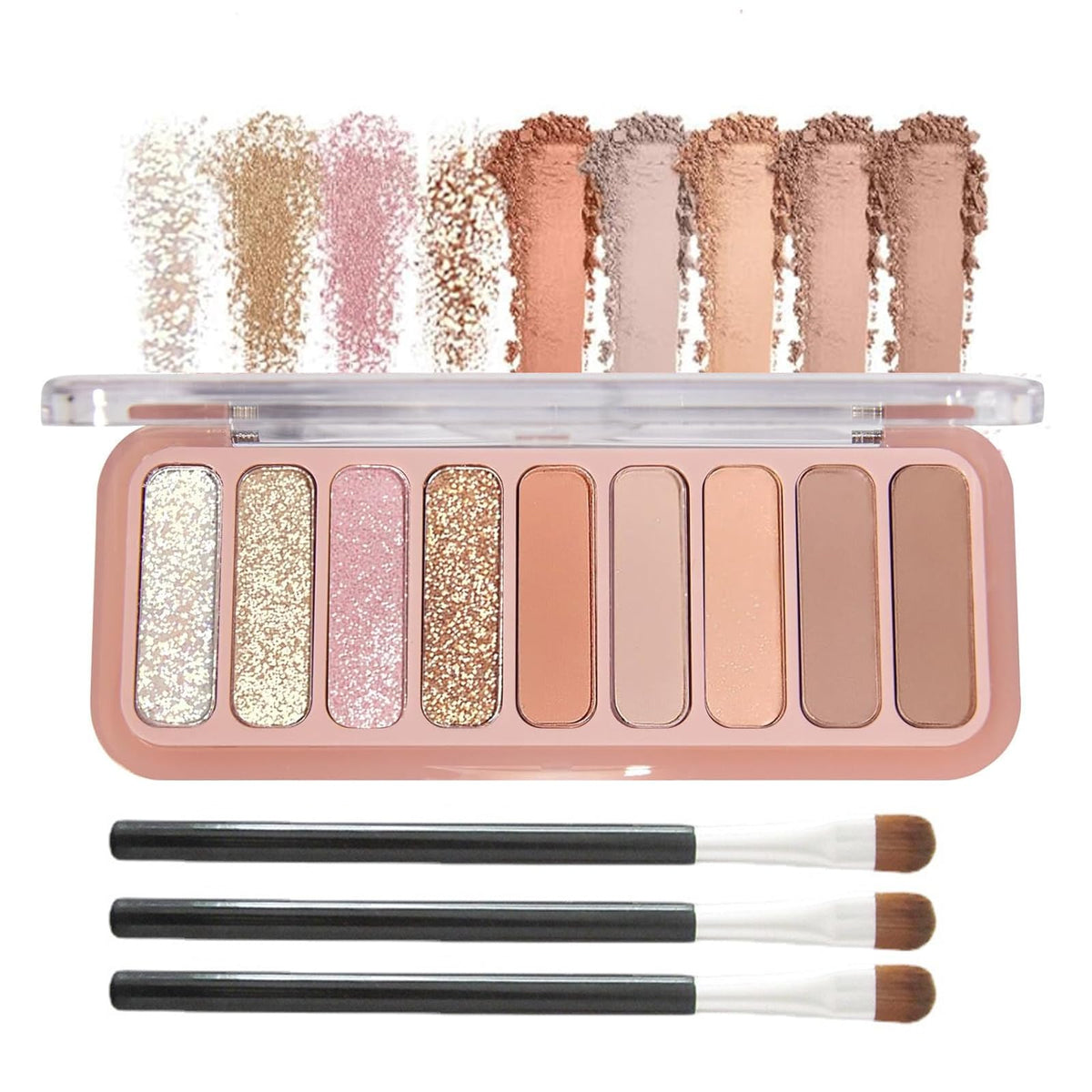 Eyeshadow Palette Makeup Matte Shimmer 9 Colors - Natural Nude Matte Shimmer Glitter Pigment Eye Shadow, Ultra-Blendable, Long Lasting, Vegan & Cruelty-free Neutral Nudes EyeShadow (02)