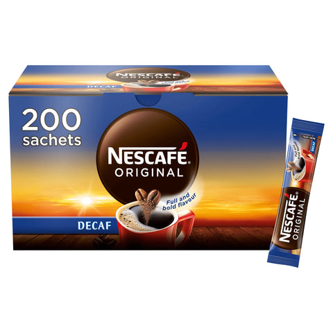 NESCAFÃ‰ Original Decaf Instant Coffee Sachets - 200 x 1.8g Sticks