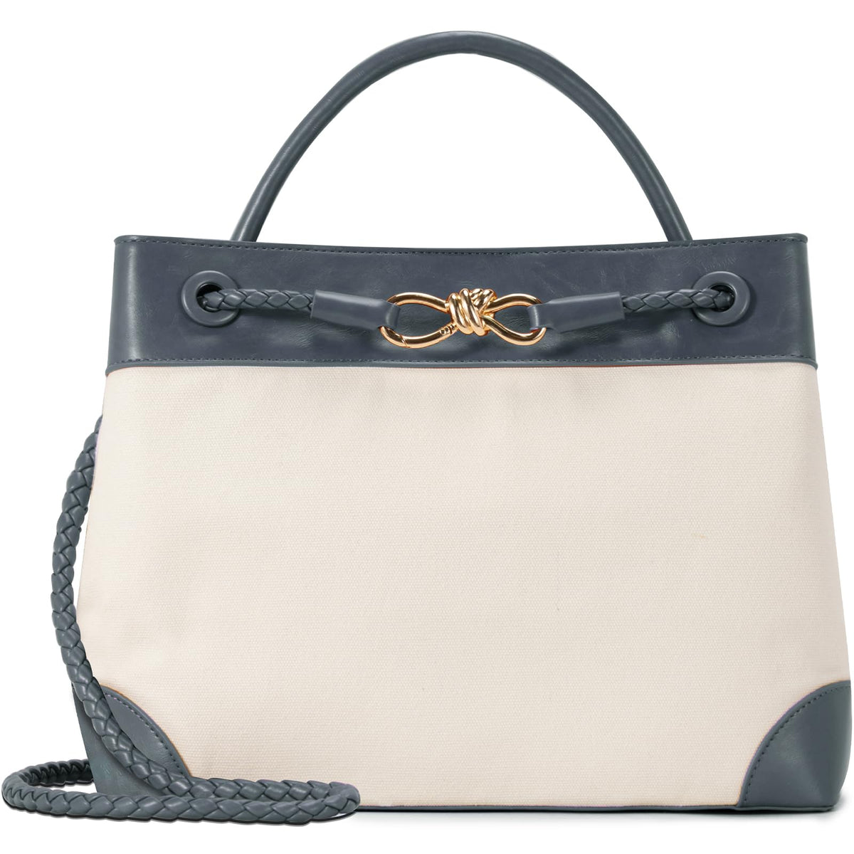 GASSDA Canvas Tote Bag for Women, Small Hobo Bag Crossbody Bag Top handle Handbags Purses Gift for Women (Gray Blue)