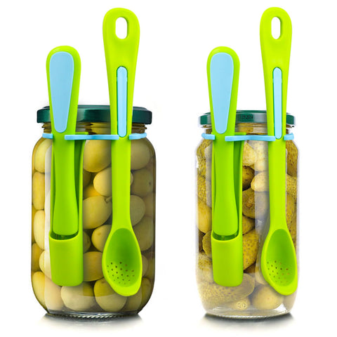 Pickle Fork 2 Pack olive spoon and pickle fork Grabber Tool, Pickle Picker for the jar, Kitchen gadget to remove pickles or olives from jar