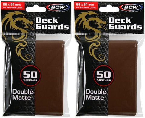 BCW 100 Gaming Deck Guard Matte Brown Sleeves