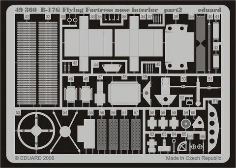 Eduard Accessories 49360 Model Building Accessories B-17G Flying Fortress Nose Interior for Revell/Monogram Kit